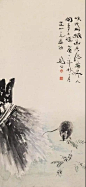 高剑父《鼠图》—— 高剑父（1879—1951），中国近现代国画家、美术教育家、岭南画派创始人之一。1879年10月12日生于广东省广州府番禺县，1951年6月22日卒于澳门。