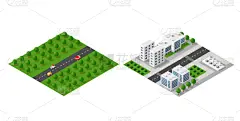 登月舱,地形,工业,建筑业,商务,建筑,图像,矢量,分离着色,布置