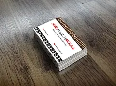 钢琴元素主题名片设计欣赏