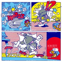矢量猫和老鼠漫画  - 源文件下载【酷图网】猫和老鼠漫画,TOM,JACK,汤姆杰克,汤姆猫,爆炸漫画素材,手绘汤姆,手绘杰克老鼠,漫画AI素材,美国漫画,矢量对话框,爆炸对话框,