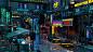 after effects city Cyberpunk dark dreams futuristic motion graphics  neon