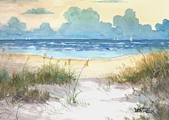 创意如此简单亲近自然的水粉 - 亲近自然的水粉平面插画设计 让我的爱在旷野里看夕阳,听风吹来的方向,所有的烦恼都遗忘,就希望自己像树一样静静的生长，感受 （图片12张 ）原文地址：