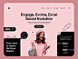 Social Media Management Landing Page design digital digital agency green landing page marketing pink social media social media management ui ui design ux ux design