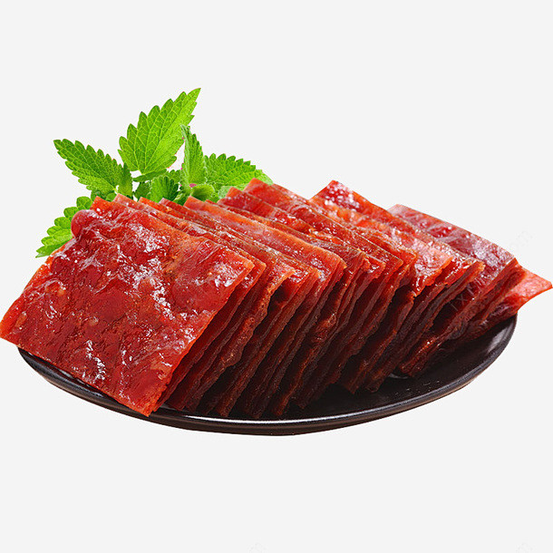 一盘猪肉脯高清素材 一盘猪肉脯 产品实物...