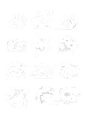 常规插画云朵爆炸云雾特效组合元素素材