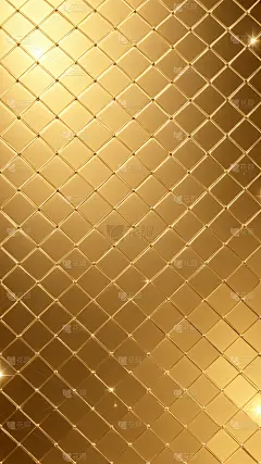 纹理系列轻奢感方格纹金色背景