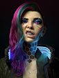 Cyberpunk Girl, J Hill : Love the aesthetic and vibe of Cyberpunk 2077 so I made my own Cyberpunk Girl