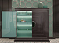 Wood and lacquered cabinet for an interior in Beijing designed by Massimiliano Raggi architetto: 