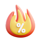 Hot Deal 3D Icon