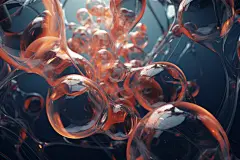 3D玻璃质感模型背景图