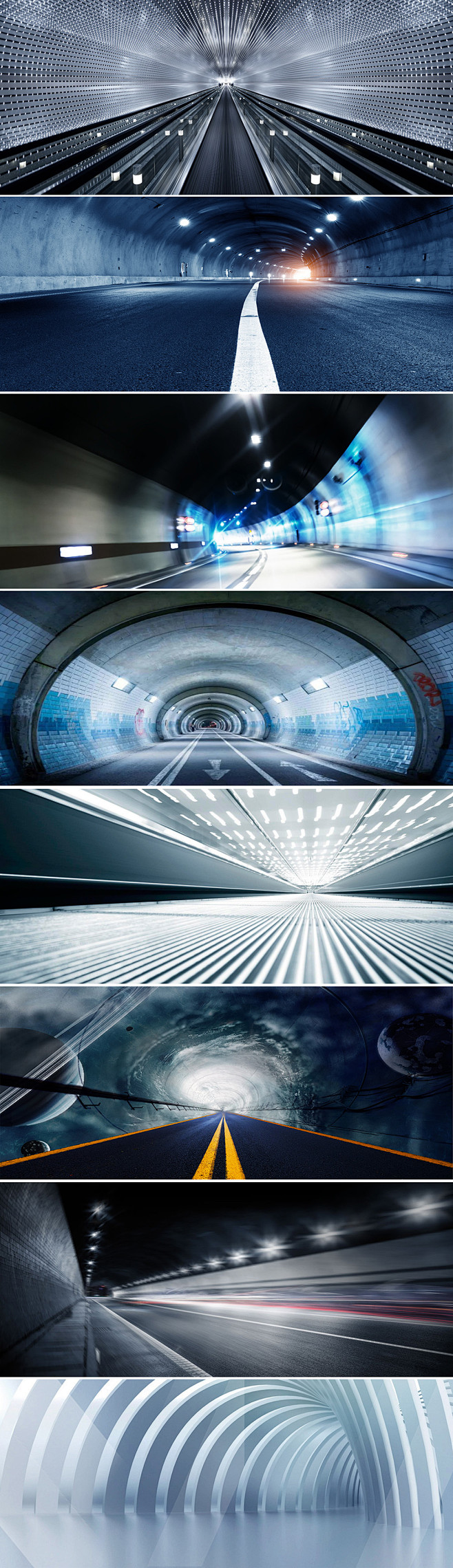 科技炫酷马路公路高速隧道背景