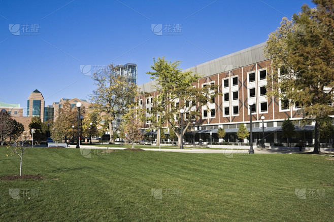 大学,伊利诺大学香槟校区,新的,水平画幅,伊利诺伊大学香槟分校,建筑,秋天,无人,城市生活,户外素材-花瓣网