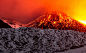 欧洲最活跃火山喷出数百米炽热岩浆