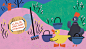 Easter Bunny : Illustrations for a children magazine called Histoires pour les petits. It's a story of an Easter Bunny, chocolate and friendship.