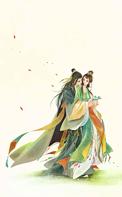 好孩子乖乖！采集到素材√小说封面√古风情侣