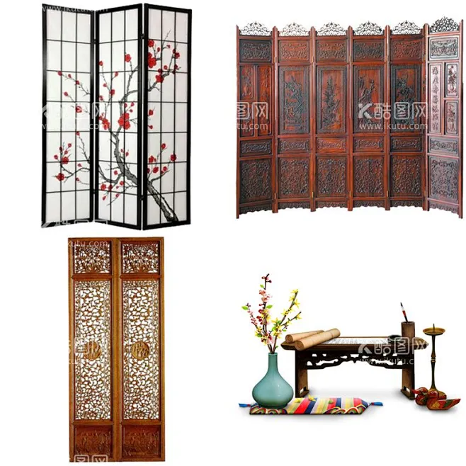 古风家具 - 源文件下载【酷图网】古风家具,古风,屏风,窗户,古代,免扣,素材-花瓣网