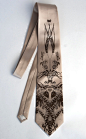 Extra Long "Beer" necktie, khaki. XL Hops, barley and wheat men's silkscreened big and tall tie. Espresso brown ink.