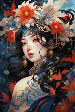 国粹戏曲人物形象插画