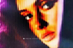 透明玻璃折射模糊照片效果ps特效滤镜样机 Vintage Glass Distortion Effect插图3