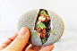 Painted stone. Ready to ship. Little by sabiesabi