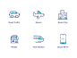 Simple Line Icons for Website smartphone airport icon mobile train retail house city plane car icons set icons design line icons line icons simple clean