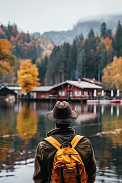 热爱旅游人物肖像摄影图