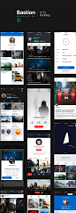 15个APP个人主页和设置界面设计模板Bastion Mobile UI Kit Vol 3_v6设计素材-高品质psd素材,矢量素材,高清图片,设计资源下载