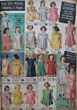 1930s children girls dresses, children clothing