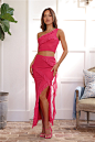 Try To Love Mesh Frill Maxi Skirt Pink | Hello Molly