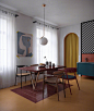 八十年代孟菲斯风格的室内设计 | 乌克兰 Daria Zinovatnaya ​​​​