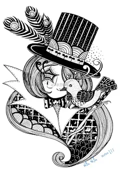 ∇
高级班线描素材 缠绕画素材
插画师：暖暖
插画创意美术#方老师画画#黑白插画 ​​​​