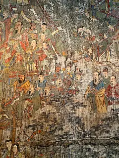 山西运城稷益庙明代壁画，在运城博物馆1：1高清复制件展出 ​​​​