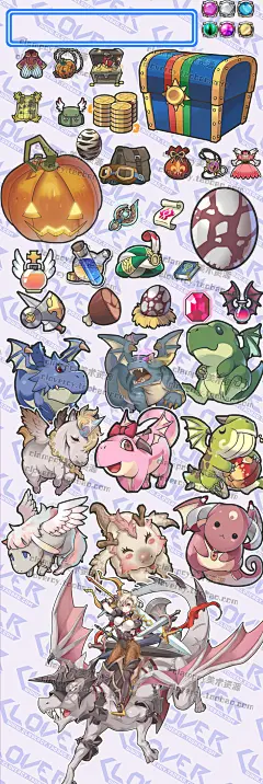 游戏美术素材 韩国 飞行射击类 卡通 UI 道具 子弹 光效音效素材-淘宝网