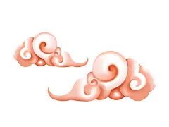 中秋祥云手绘立体祥云PNG素材