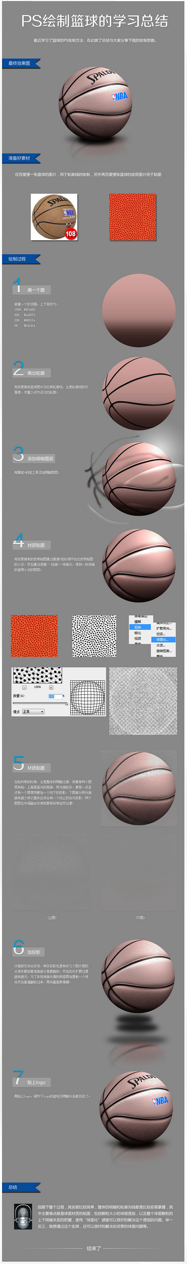 PS绘制篮球的学习总结 - DTOP -...