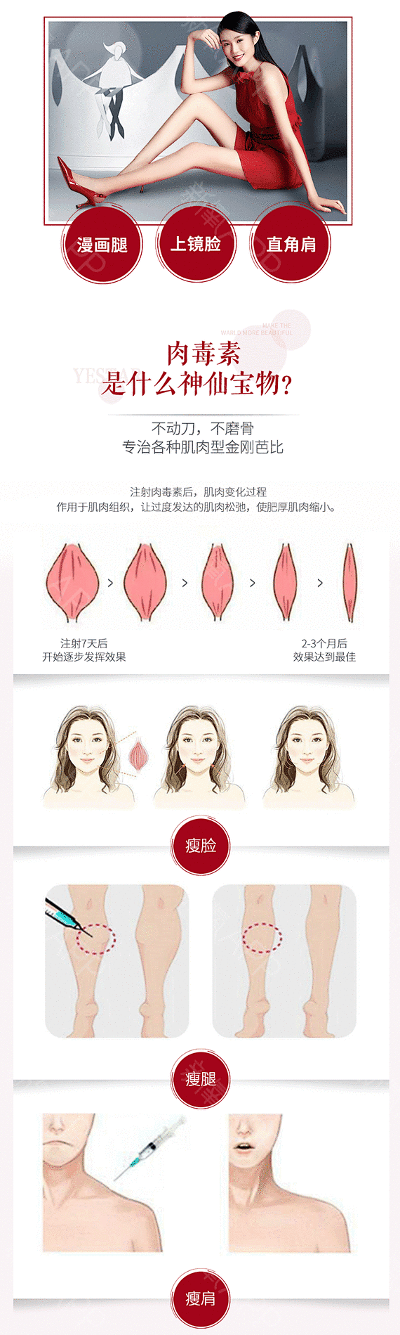 【除皱瘦脸】【强效瘦脸针】100单位以内...