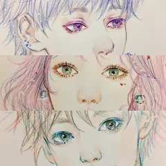 彩铅手绘，漂亮眼睛~ 
ins：goodeyedear_ ​ ​​​​