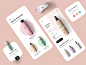 有机美容产品移动应用程序-UX / UI设计topdesigner排版网页设计productdesign移动品牌时尚beautycream化妆品插图希拉移动ui最小迪拜设计师创意概念adobe xd移动应用程序设计2020清洁