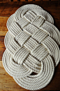 Nautical Decor  Cotton Rope  Bath Mat  29 x 16 by OYKNOT on Etsy, $100.00: 
