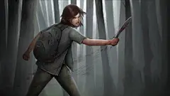《美国末日重制版-The,Last,of,UsRemastered》挥刀,背包,树林,男人,4K高清壁纸