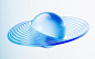 Photo transparent glass with gradient colors 3d rendering