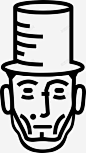 亚伯拉罕·林肯美国总统礼帽图标 标志 UI图标 设计图片 免费下载 页面网页 平面电商 创意素材