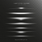 Dividers collection with light effect Free Vector