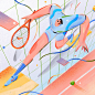 2D athletic Character design ILLUSTRATION  people sports 插圖 角色 設計