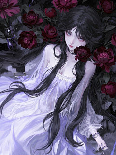 池渊-墨子殇采集到【底图】女频现言手绘