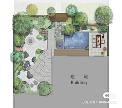 任性的囡囡采集到庭院--平面布局图（L型院子）