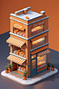 00501-2879429282-Isometric,shop,clay freeze frame animation,orange long upper shan,product color,(cute mini snack shop_1