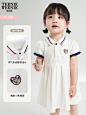 TeenieWeenie Kids小熊童装女婴童22年夏新款时尚可爱短袖连衣裙-tmall.com天猫