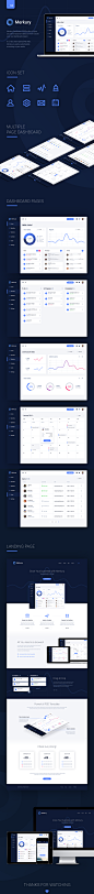 Merkury PSD Dashboard & Landing Page : Merkury Dashboard PSD Bundle will give you some resource & ideas on how to build your next dashboard project. It is very clean layered PSD files. Merkury is easily customizable according to your needs.
