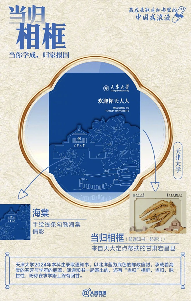 天津大学录取通知书-花瓣网